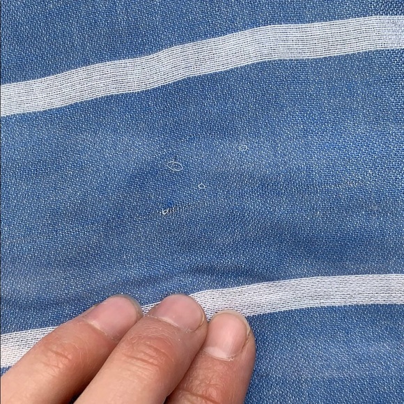 Coach New York Thin Soft Woven Cotton Stripe Scarf - Picture 7 of 7